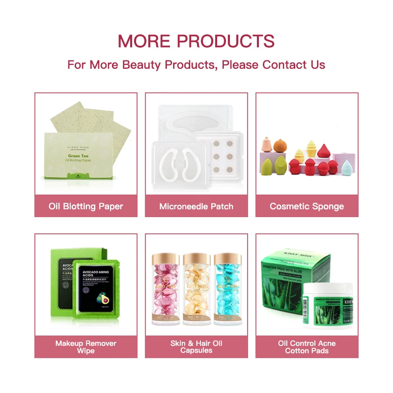 Custom logo Oil Blotting Paper with Puff Mirror case Rice Paper Makeup Oil Absorbing Sheets