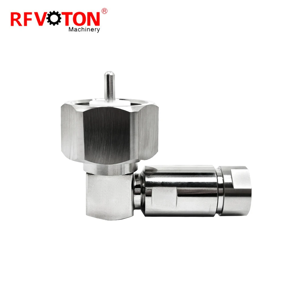 Factory Price HN Male Plug Macho Clamp Mounting Screw Macho for 1/2  Cable 1-2 Right Angle RA 90 Degree Rf Coaxial Connector