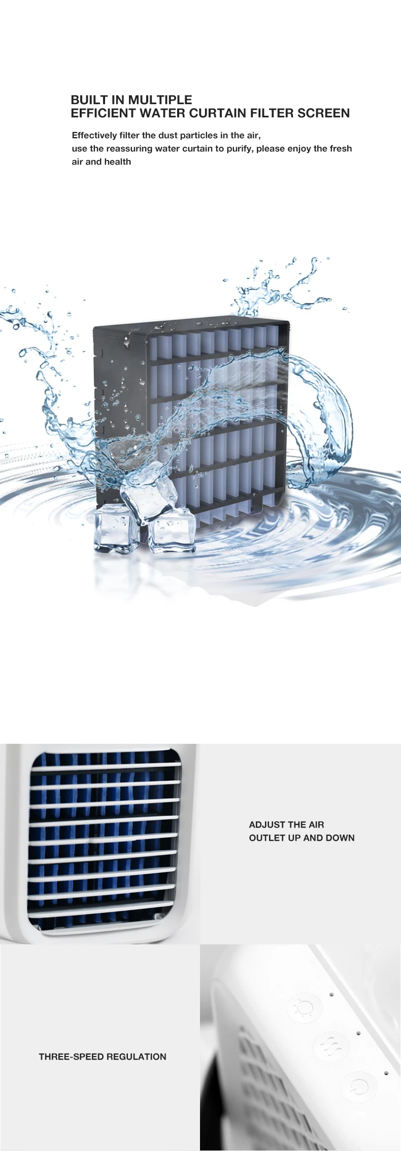 Portable Mini Air Conditioner Cooler With Night Light And Usb_voghion.com