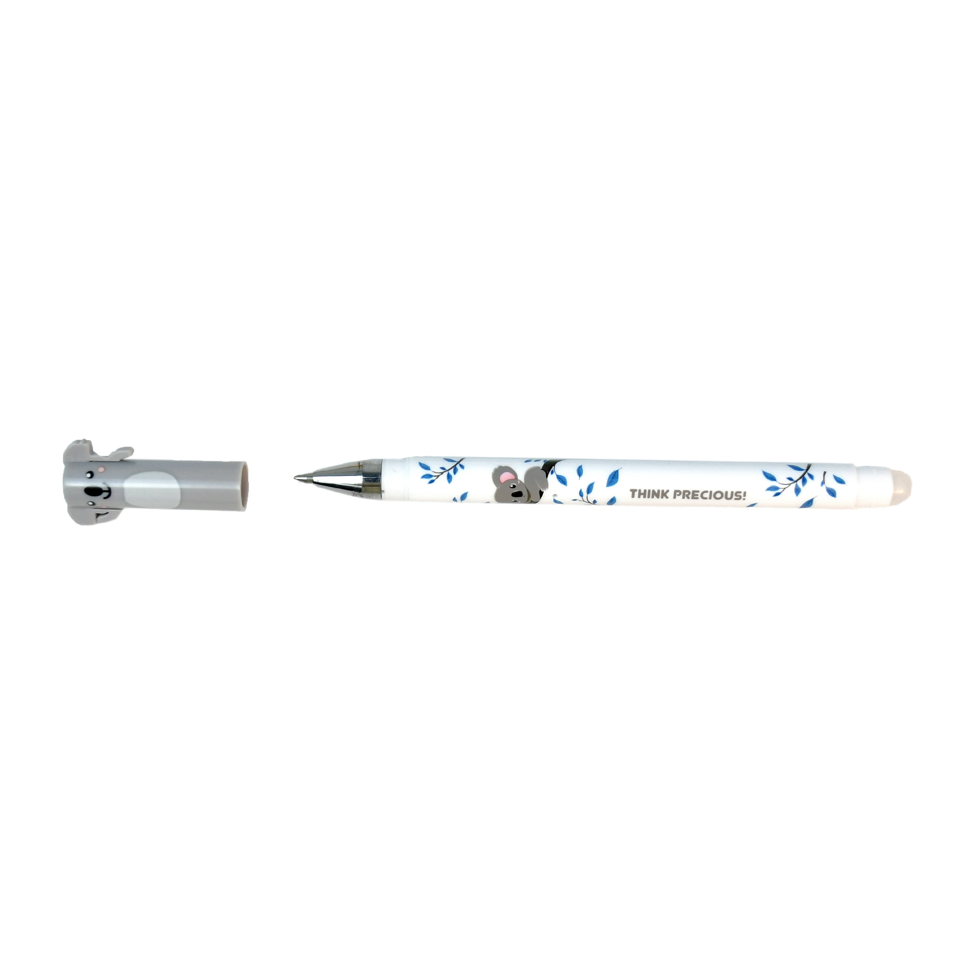 Stylo gel effaçable motif koala bleu pour écriture fluide_voghion.com