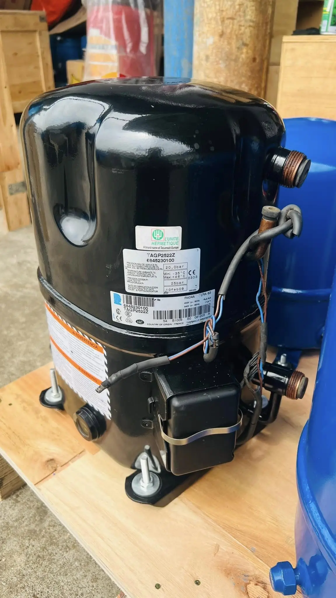 Tecumseh Freezer Compressor CAJ2464Z 1/4HP 230V 50Hz Piston Refrigeration Compressor Tecumseh Hermetic Compressor