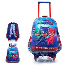 Multi-use Carry On Primary student school bag waterproof wheeled backpack Kids trolley backpack