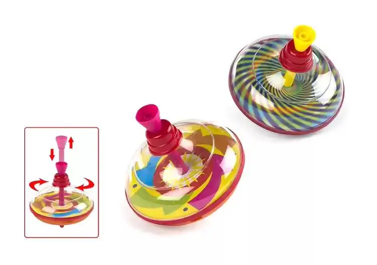 Классический Узор, светящийся вращающийся верх, игрушка, ручной вытяжной гироскоп, пластиковый детский ручной Спиннер, гироскоп, развивающие игрушки