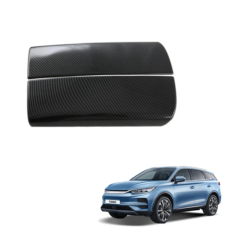 Car Armrest Cover for BYD Tang Accessories ABS Carbon Fiber Pattern Central Armrest Box Cover Interior Accessory