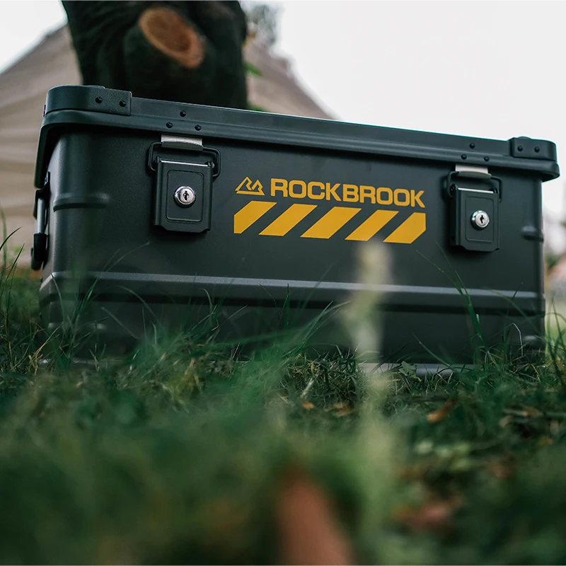 Rockbrook 50L Aluminum Folding Storage Box - Durable, Waterproof