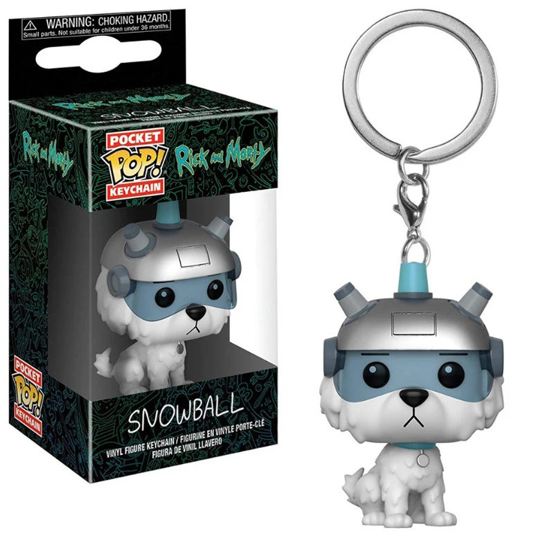 Funko Pop Rick and Morty Action Figure Mr. Meeseeks Keychain Toys 4cm