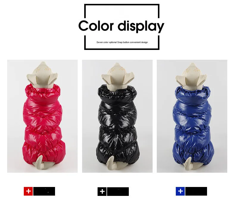 Best Selling Luxury Pet Clothes Dog Coats Wholesale 7 Colors Winter Thick Warm Windproof Pet Jacket For Puppy Teddy P