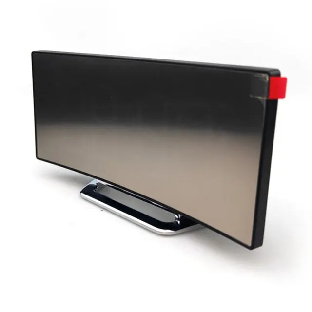 China Home Decor Gift New Creative Large Screen Curved Led Large Display Electronic Calendar Day Digital Mirror Alarm Clock