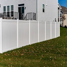 White Vinyl Fence Panels 6x8ft and 6x6ft for Wall Privacy & Farm & Driveway Gates White Privacy Plastic PVC Wall Fence