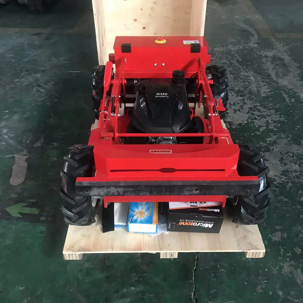 Grass Cutting Mower Four Wheel Drive Remote Control Lawn Mower Robot ...