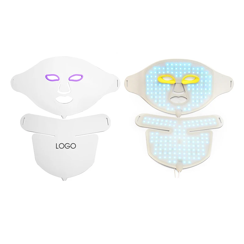 7 Colours Led Face Mask Led Skincare Mask Red Colorful Light Therapy Silicone Led Mask for Women Beauty
