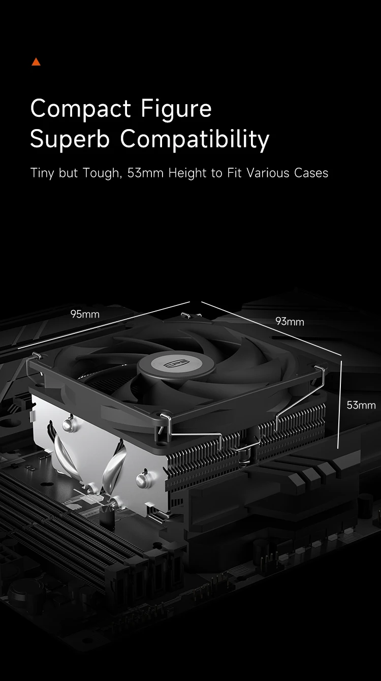 Profile Silent Cpu Cooler, RC400-53, 53mm, Plastic - detail 6