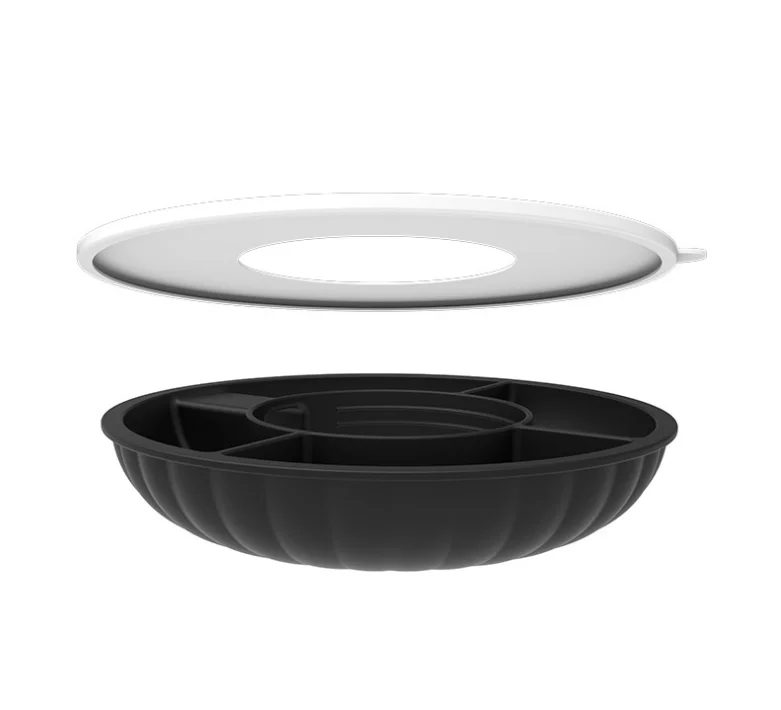 Cup Accessories Silicone Reusable 4 Compartment Snack Ring Snack Bowl