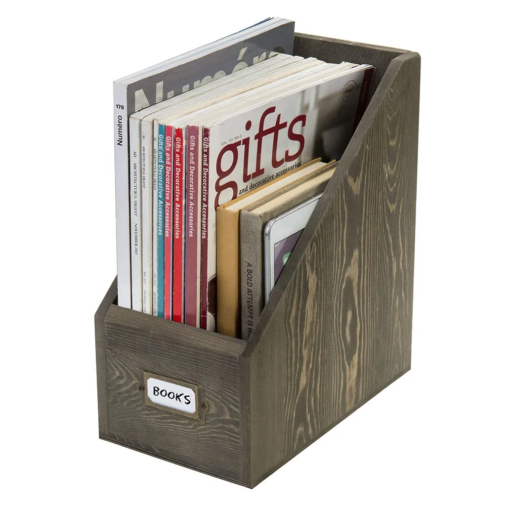 Лидер продаж, персонализированный органайзер для документов и стеллаж для сортировки магазинов, деревянная коробка для файлов