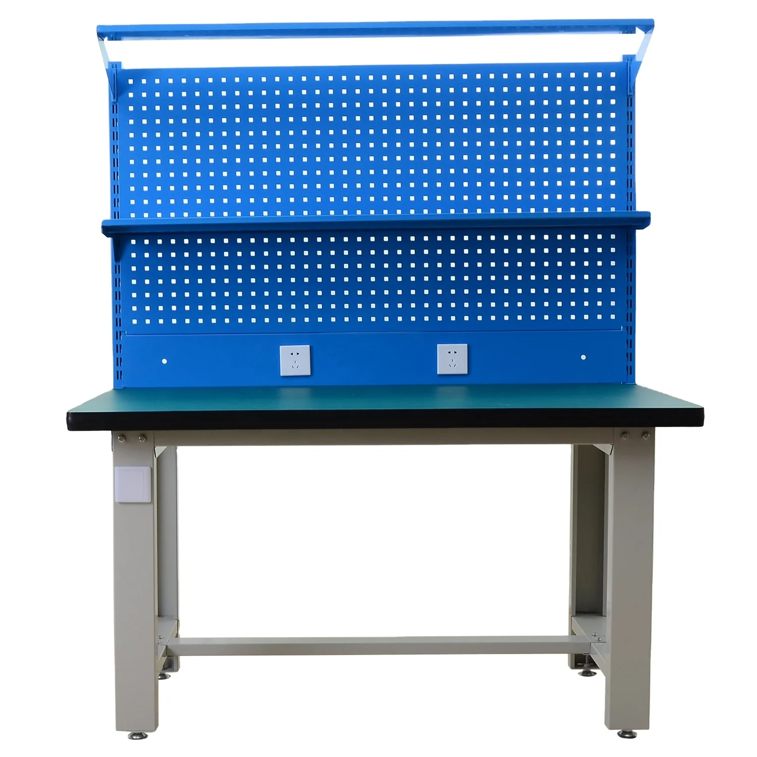 Steel frame metal workbench with drawers