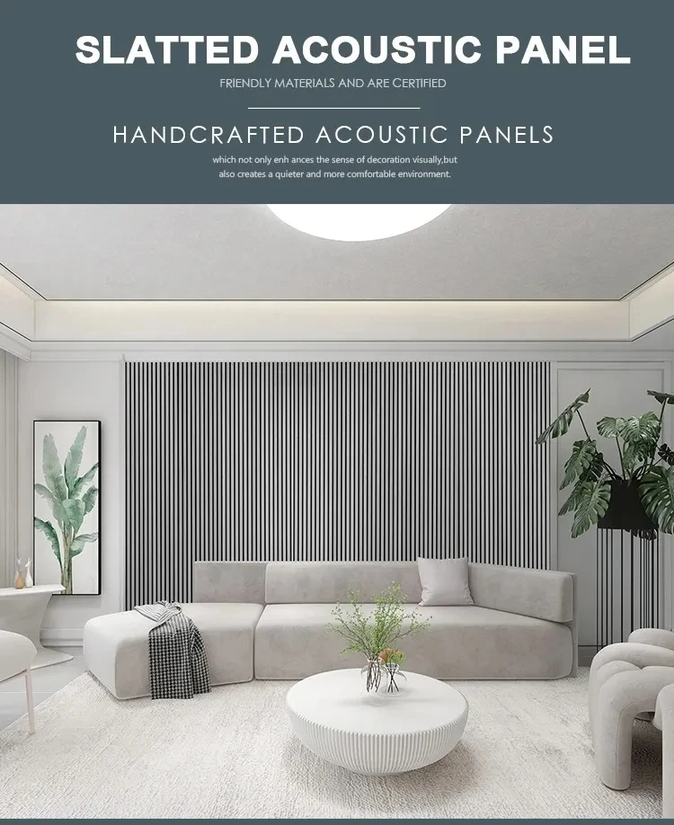 Akupanel Modern Interior Wood Acoustic Slat Panel Sound Proof Wall ...