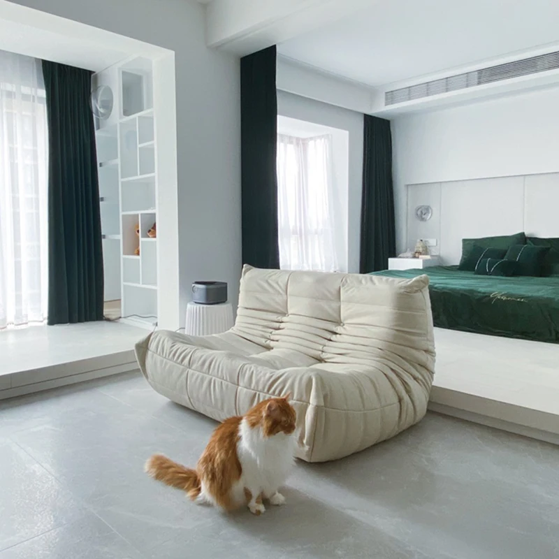 Italian Togo Sofa Set Design Suede Fabric Customize Real Leather Designer Lazy Togo Sofa Chair