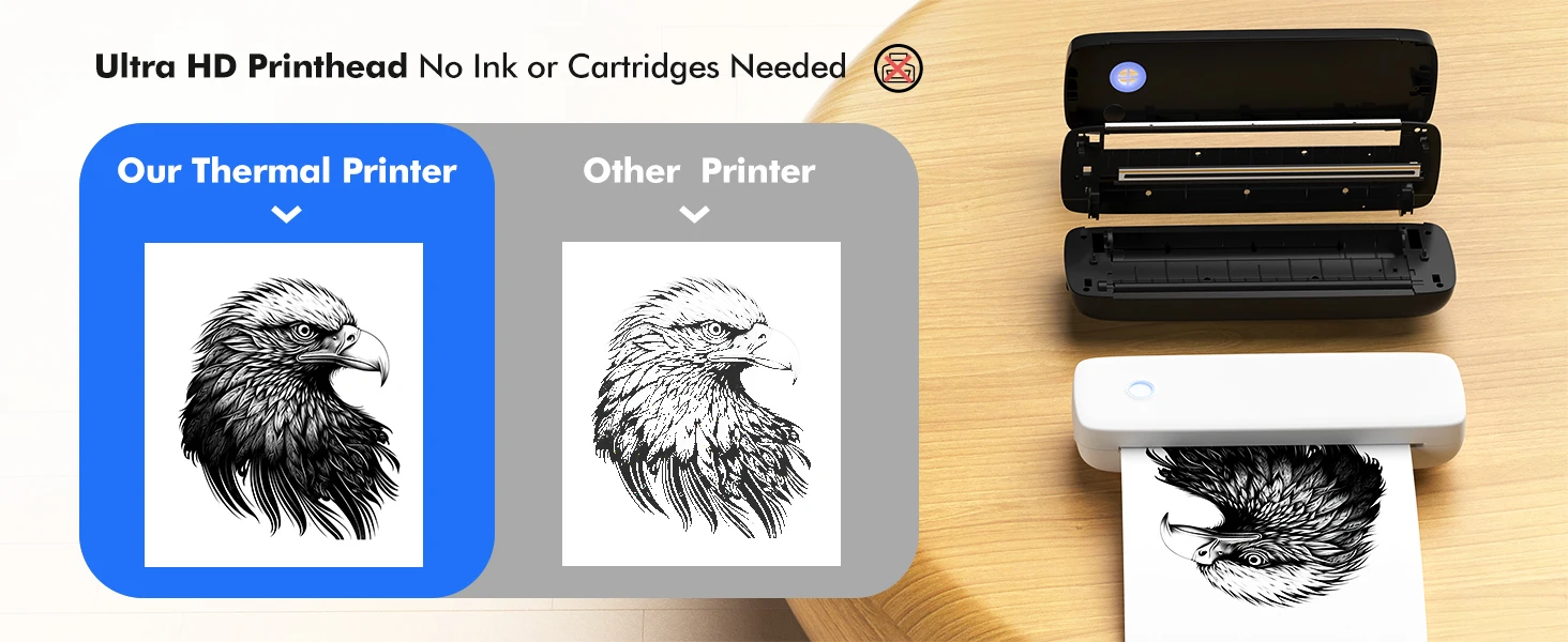 2023 Hot Selling Portable Thermal Printer A4 Paper Printing Mini A4 Label Printer Bluetooth Connect Wireless for A4 Pape details