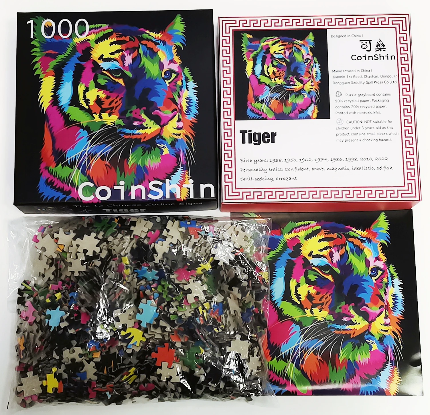 Wholesale Puzzle Game 1000 Pieces Tiger Zodiac Signs Animal Jigsaw Puzzles  For Adults - Buy High Quality Custom Paper Puzzle 500 1000 Game Puzzle Cat  Jigsaw For Sale,Wholesale Puzzle Paper Custom Adult