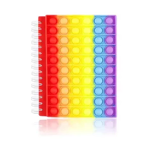 New Trend Rainbow Bubble Spiral Notebook Twin-Wire Binding Popper Bubble Push Pop Spiral Notebook Pop Notebook