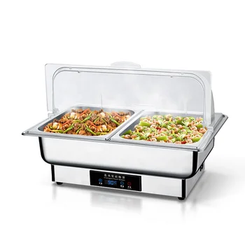 Commercial Electric Food Warmer Full-Size Stainless Steel Chafing Dishes for Hotel & Restaurant Buffet Sets