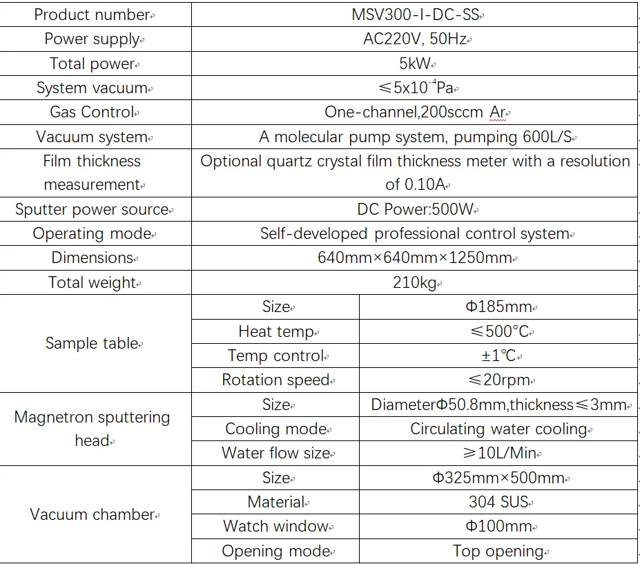 Single Target Magnetron Coating System (DC)