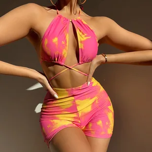 New Design High Waist Swimwear Swim Wear Hot Swimming Wear for Women Bikini Adults Print Custom Logo Women Bikini Support 1000