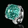 Anillo Parra verde, tamaño abierto.
