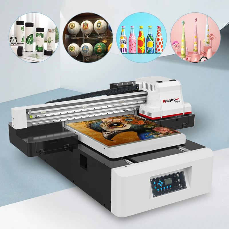 Large Format UV Flatbed Printer UV A1 6090 Digital Flatbed Printer for LED Phone case Glass UV Printing Machine