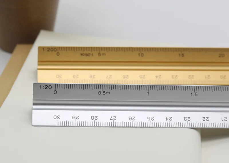 30cm Aluminium Alloy Metal Ruler Triangle Scale Architect Engineer Technical Ruler Measuring Tools Design Drawing Accessories.jpg