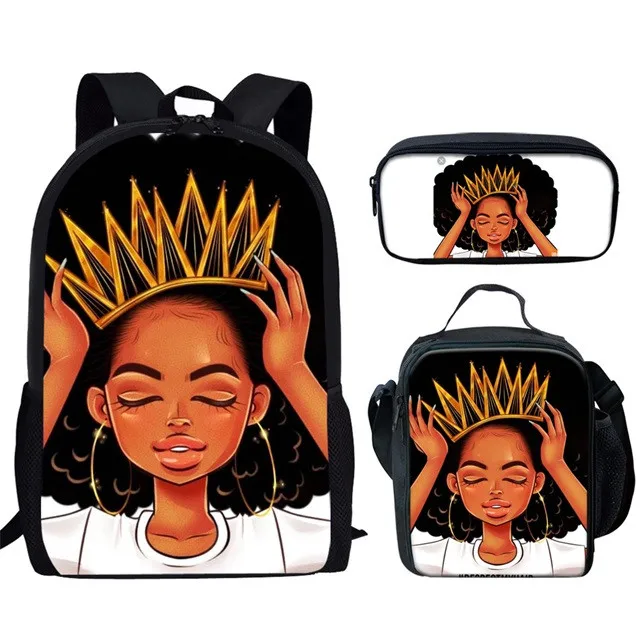 afro lady backpack