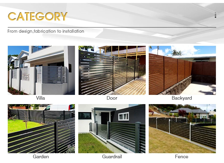 High Quality Aluminum Slat Fence No PVC Plastic Wood Slats For Fence