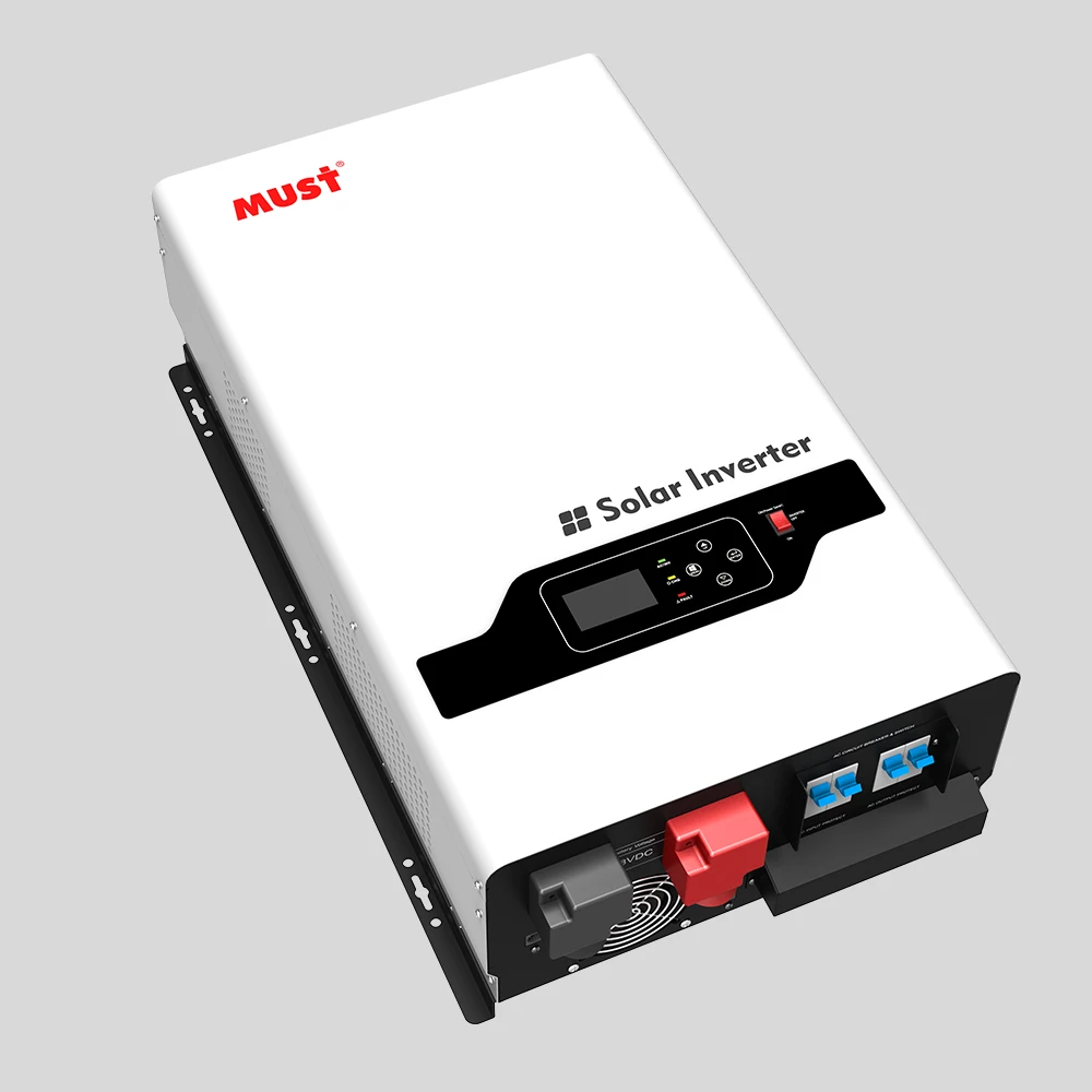 Must Solar Hybrid Inverter Low Frequency Solar Inverter 10kw 12kw 220V  48vdc 2 Dual MPPT 100A 200A