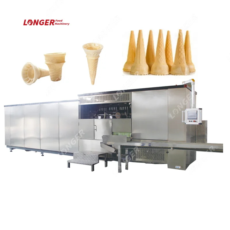 Automatic Ice Cream Waffer Cone Production Line Wafer Cone Making Machine