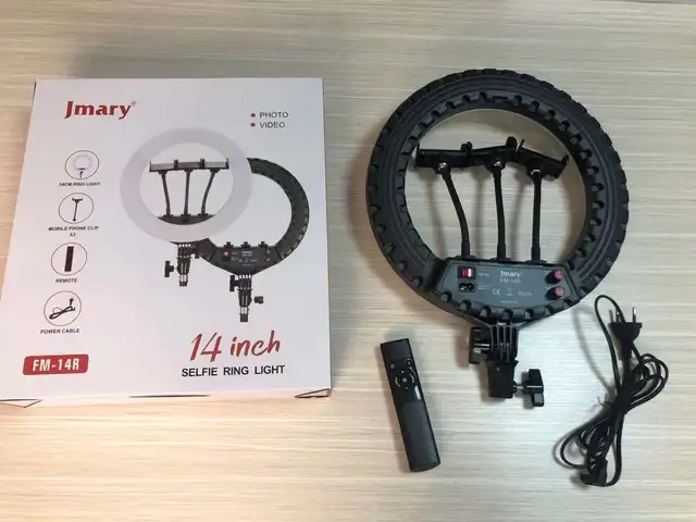 Ring Light Professionnel 36W - Jmary FM14R 34cm Dimmable LED + Trépied 2m