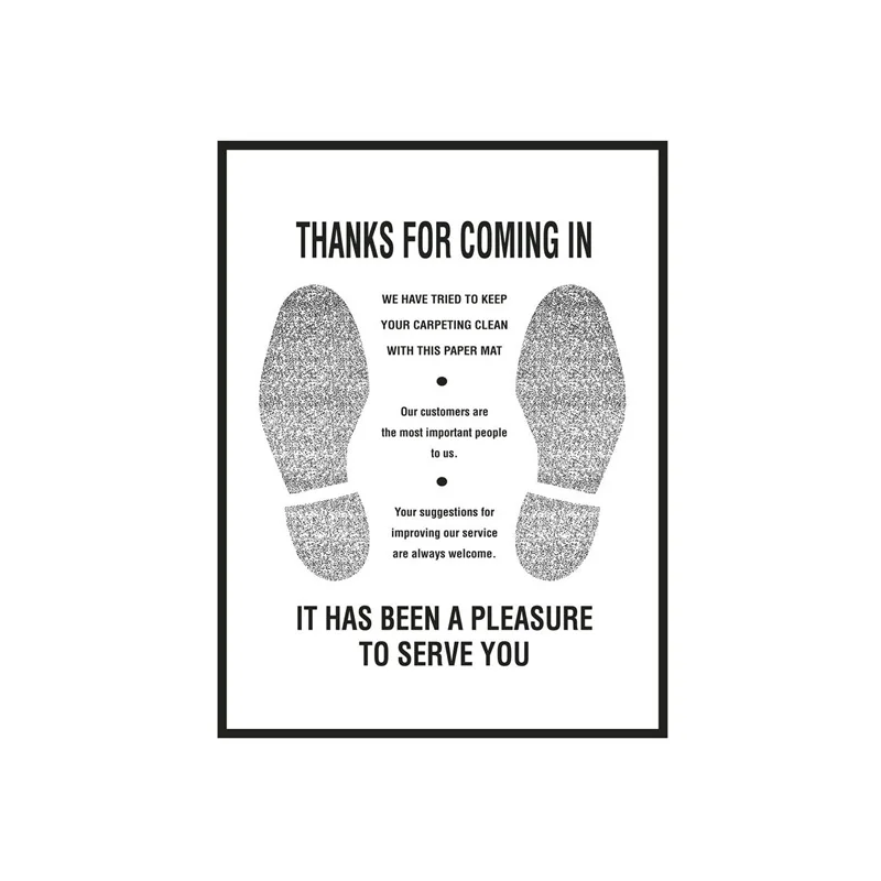 Индивидуальный высококачественный одноразовый пластиковый автомобильный напольный коврик водонепроницаемый полиэтиленовый для