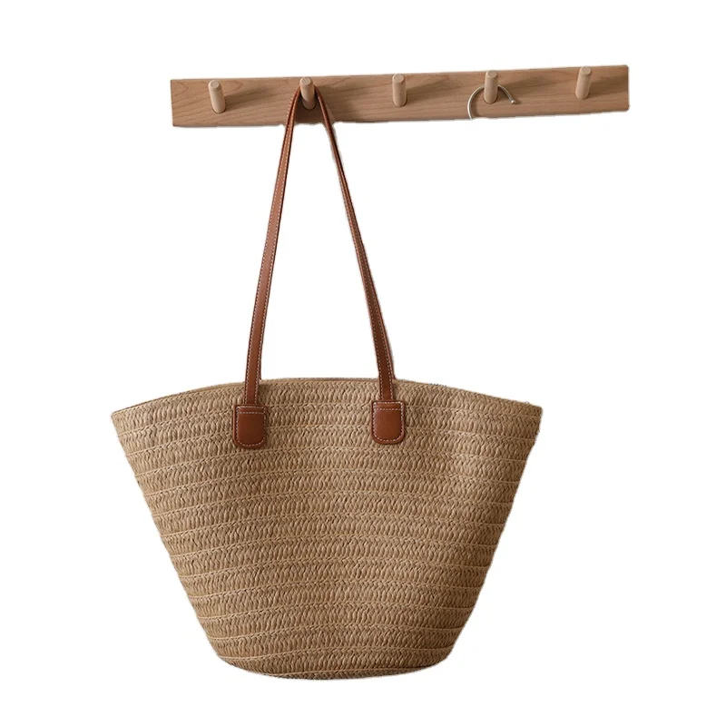 Straw Beach Bags Tote Bag Summer Handwoven Shoulder
