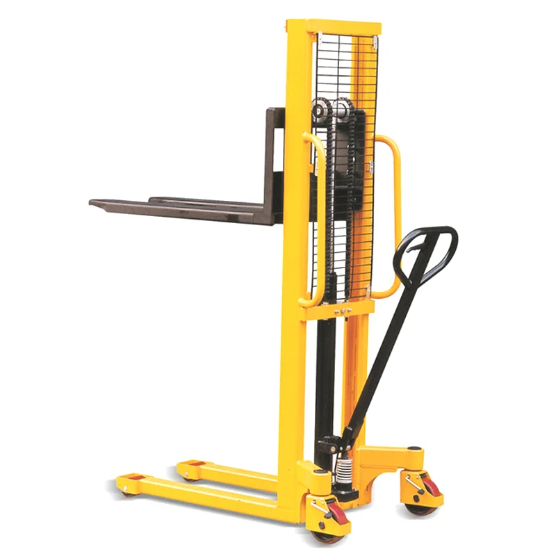 supply 1000 kg 1.6 metre hydraul hand stacker hand pallet truck stacker manual hydraulic forklift