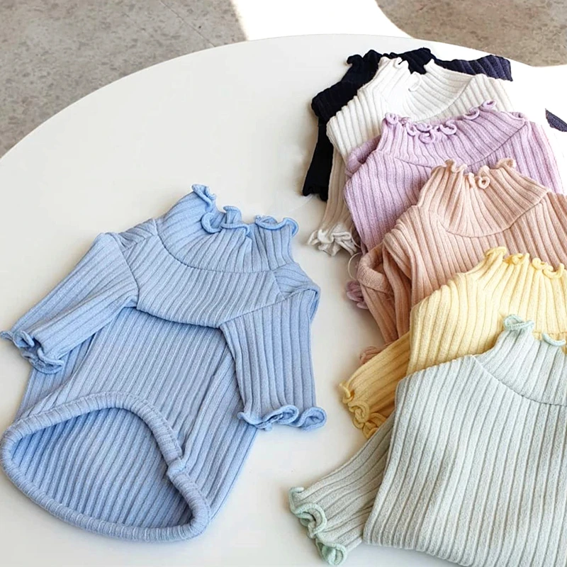 Dog Clothes Pet Pure Color Simple Style Sweatshirt