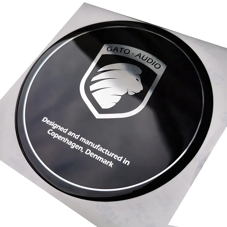 Full Color Printed Vinyl Substrate 3D Crystal Decal Flexible PU Gel Doming Metallic Labels Adhesive Resin Domed Epoxy Stickers