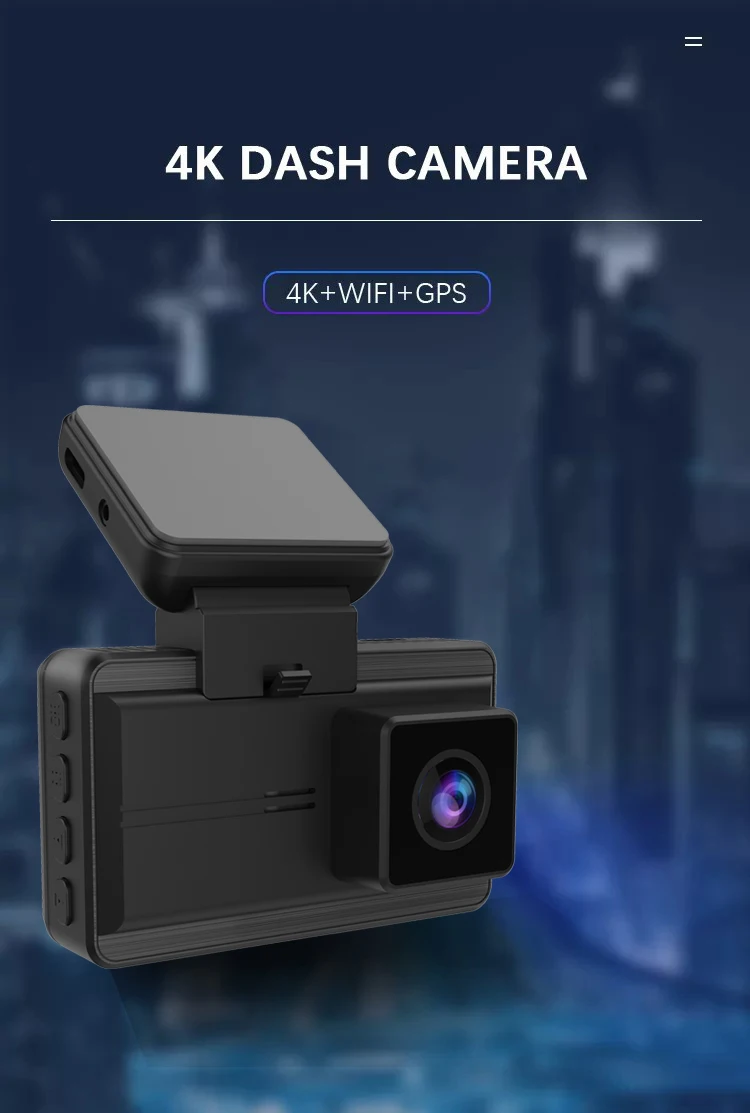 4k Dual Dash Cam Wifi Gps Dual Lens Camera Car Dvr Front And Rear Dash Cam 4k Front And 1080p