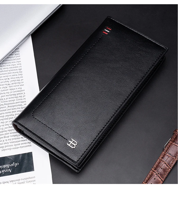 fashionable manufacturers premium designer slim luxury card money holder purse long leather men wallet for mens