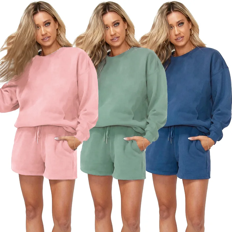 Hot Sale Fall Plain Crewneck Women 