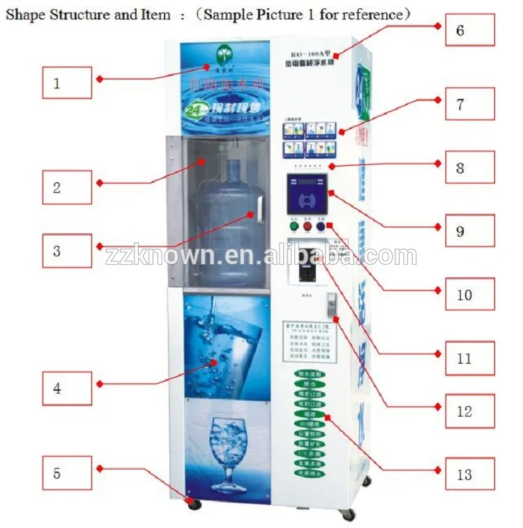 Oem Coin Operated Philippines Automatic Multistage Purification Pure