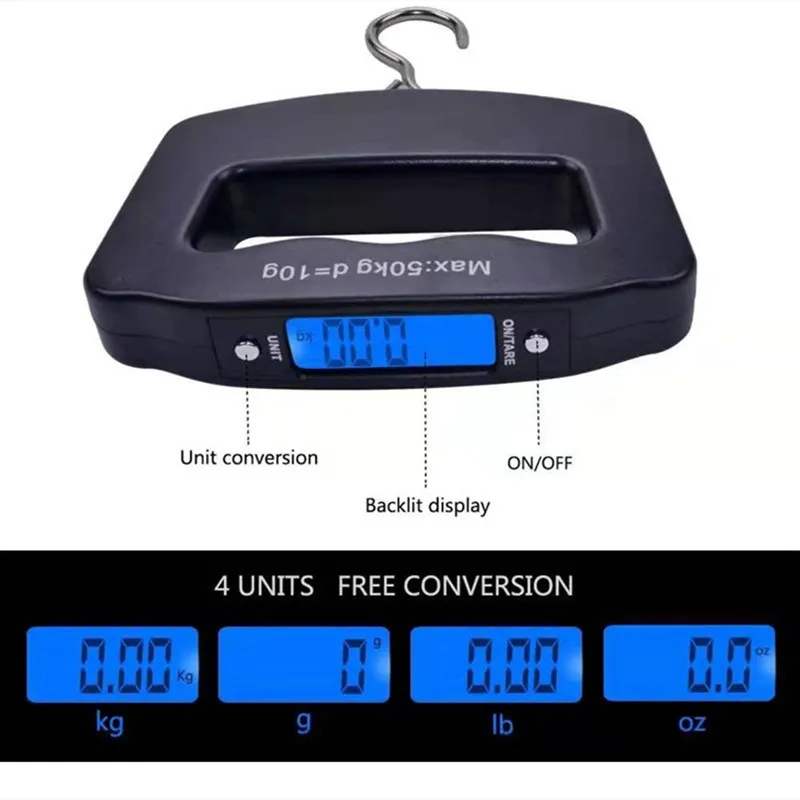 Display LCD Retroilluminato, Fino A 50 Kg, Ideale Per Viaggi