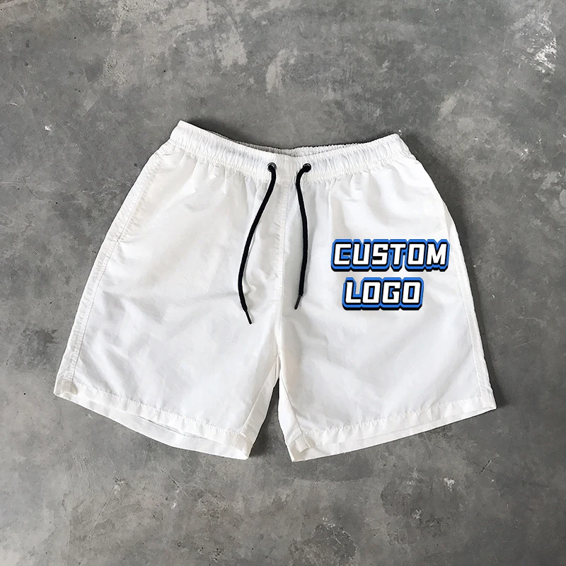 2023  Men's Casual Blank Shorts Summer Beach Shorts Men Running Swimwear Shorts Custom  Embroidered Print Pants968_voghion.com