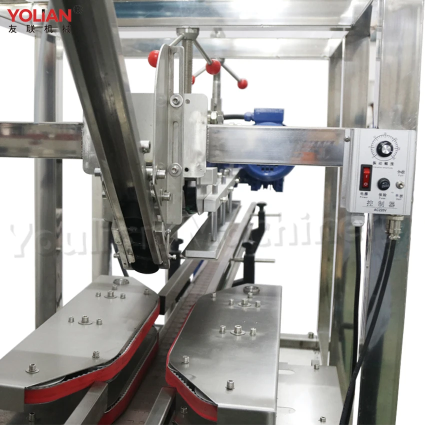 YG-500 Автоматический линейный стекло для пластиковых крышек бутылок пресс-машина с вибрационным фидера