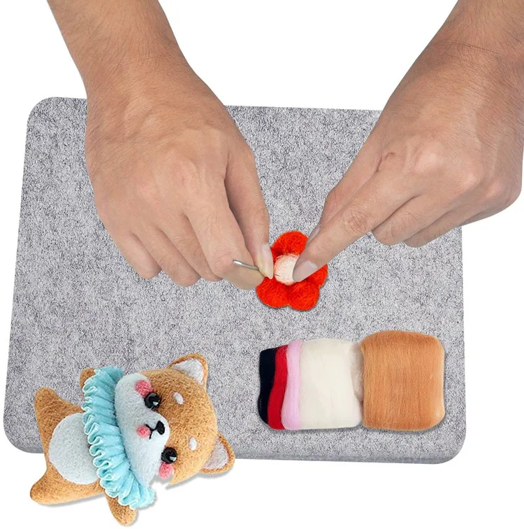 Натуральный шерстяной игловаляющий коврик, игловаляющий коврик для игловаляния, набор для рукоделия