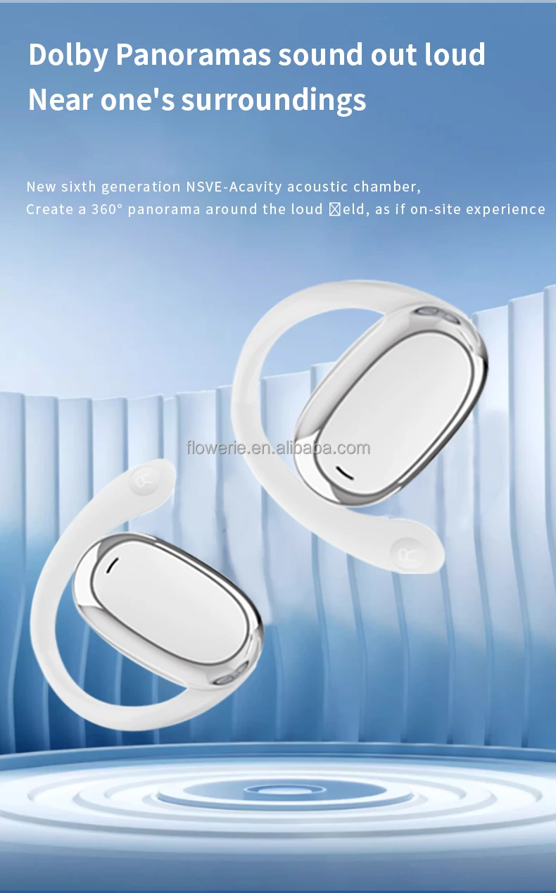 IPX-5 Digital Display True Low Latency TWS Earphones & Headphones ANC Noise Cancelling Over-Ear Hook Sports Wireless Earbuds