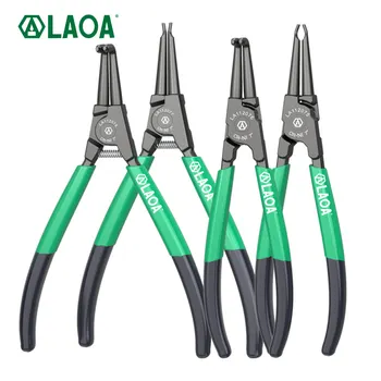 LAOA 7inch  Internal External Straight/Bent Nose Circlip Pliers Retaining Ring Pliers